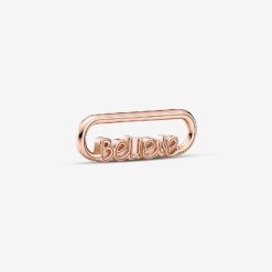 Me Styling Rose Goud Geloof Woord Ketting Schakel Pandora België