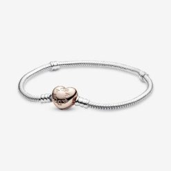 Momenten Rose Merk Pandora België Hart Sluiting Slang Ketting Armband
