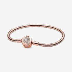 Momenten Rose Pandora België Sprankelende Kroon Of Slangenketting Armband