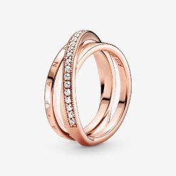 Roos Crossover Pave Triple Band Ring Pandora België