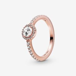 Rose Classic Pandora Belgium Sparkle Halo Ring