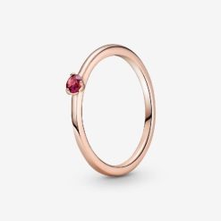 Roze Rode Pandora België Solitaire Ring