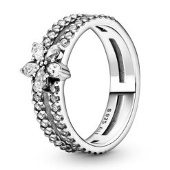 Sprankelende Bloem Dubbele Ring Pandora België