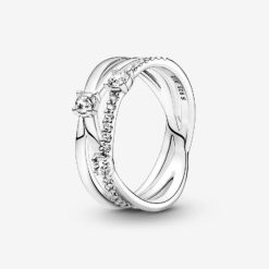 Sprankelende Triple Band Ring Merk Pandora Belgie