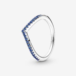 Tijdloze Wens Sprankelende Blauwe Ring Pandora België