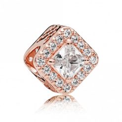 Vierkante Fonkelende Halo Bedels Pandora België